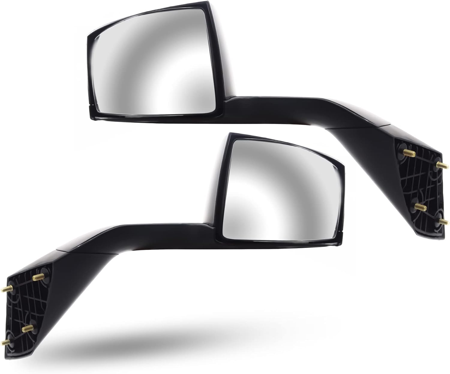 TORQUE Black Hood Mirror Pair Set (RH+LH) with Mounting Kit for 2004 - 2017 Volvo VNL (TR008-L, TR008-R)