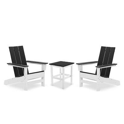 Aviana 3 Piece Seating Group Wade Logan Frame Color: White, Color: Black