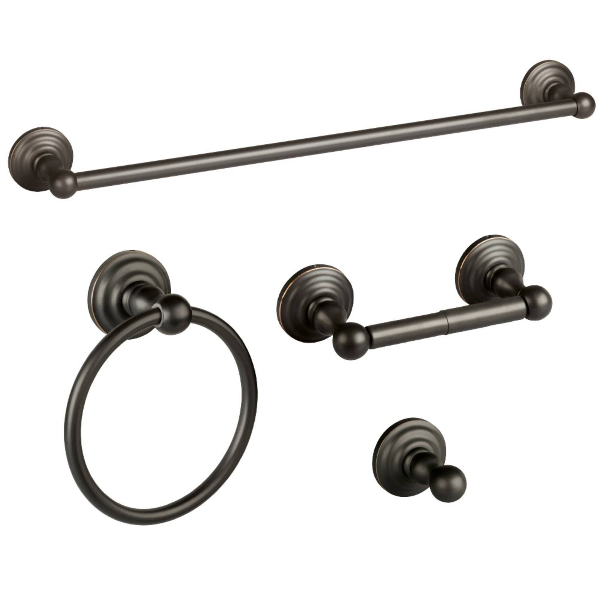 Design House 188649 Calisto 4-Piece Bathroom Accessory Kit, Oil Rubbed Bronze