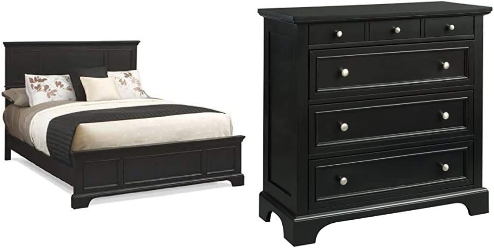 Bedford Black Queen Bed by Home Styles & Four Drawer Chest by Home Styles