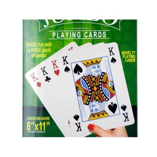 Kole Imports OS527-12 Jumbo Novelty Playing Cards, 12 Piece (Pack of 12)