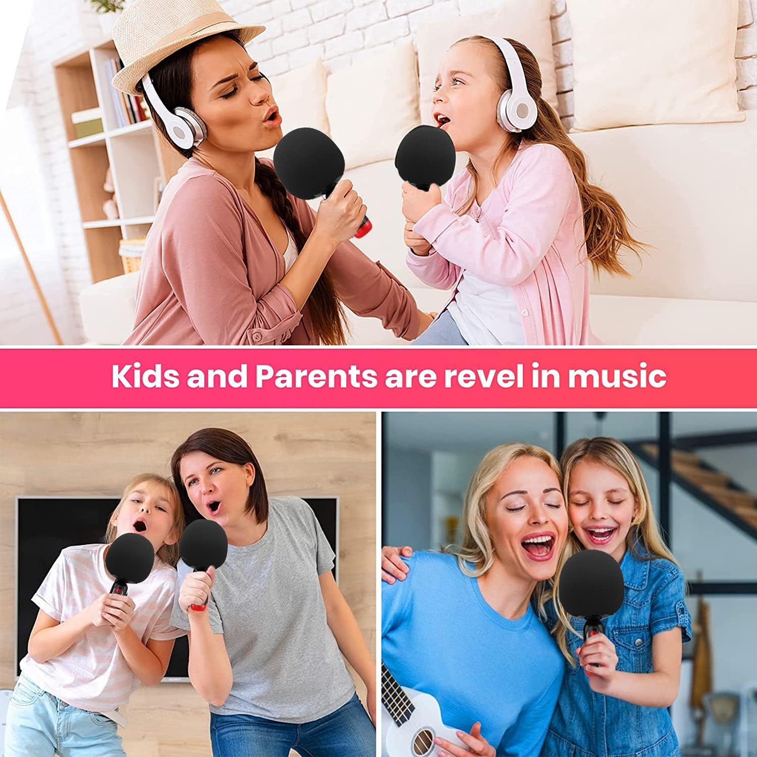 SKYJUNS Wireless Karaoke Microphone with Speaker,Karaoke Microphone,Portable Handheld Microphone,Carpool Karaoke Machine for Kids Birthday Party Gift
