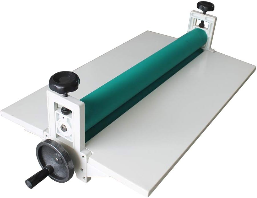 INTBUYING 29.5 in Manual Cold Laminator Machine Vinyl Photo Film Laminating Cold laminator Hand Crank Pressure Cold Roll laminator