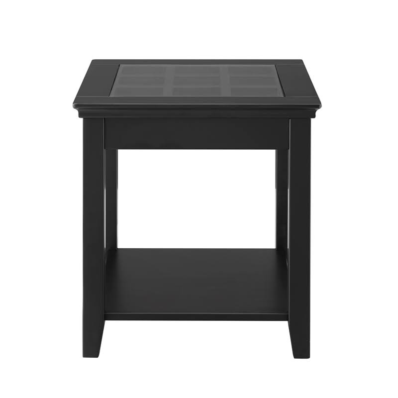 Linon Largo Wood End Table in Black - CYMX1921