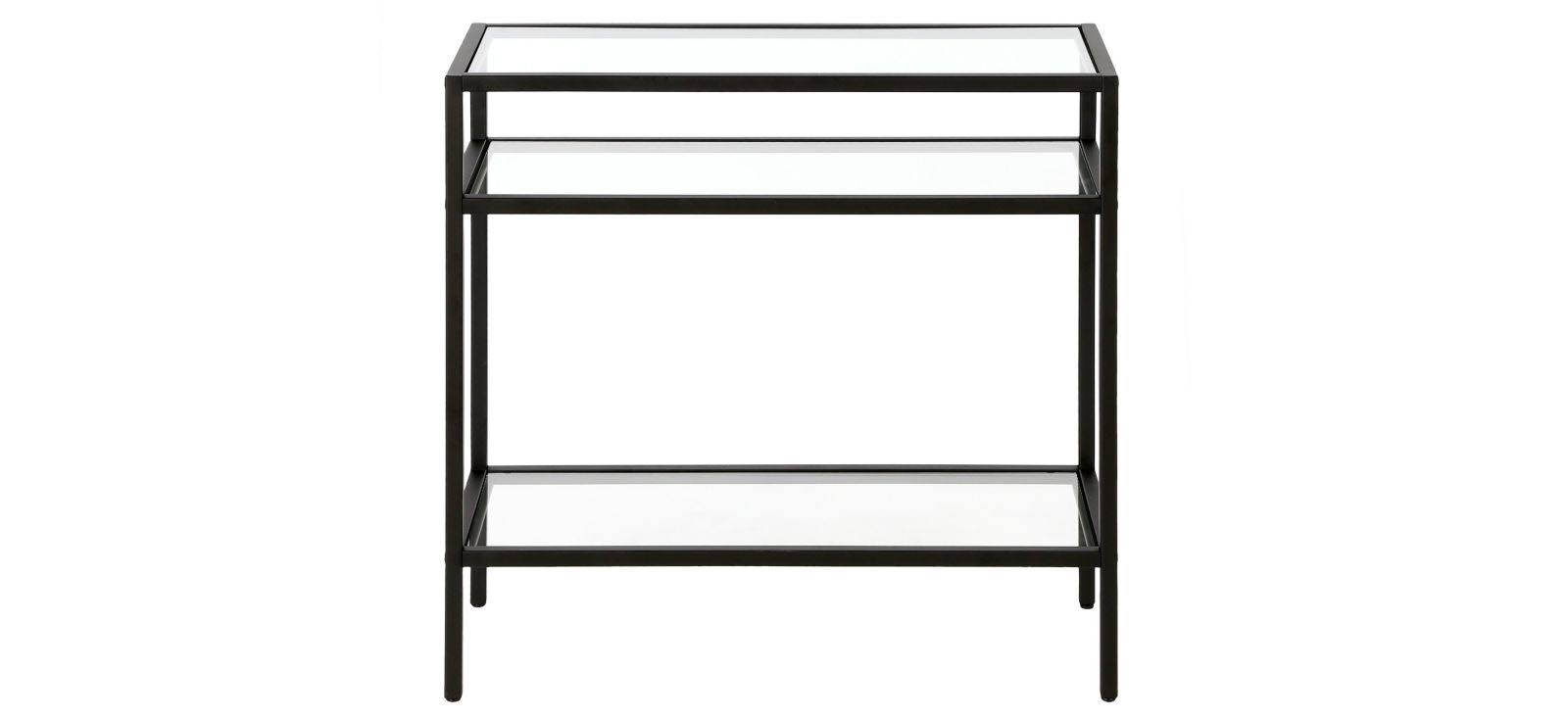 Sivil Rectangular Side Table - Black