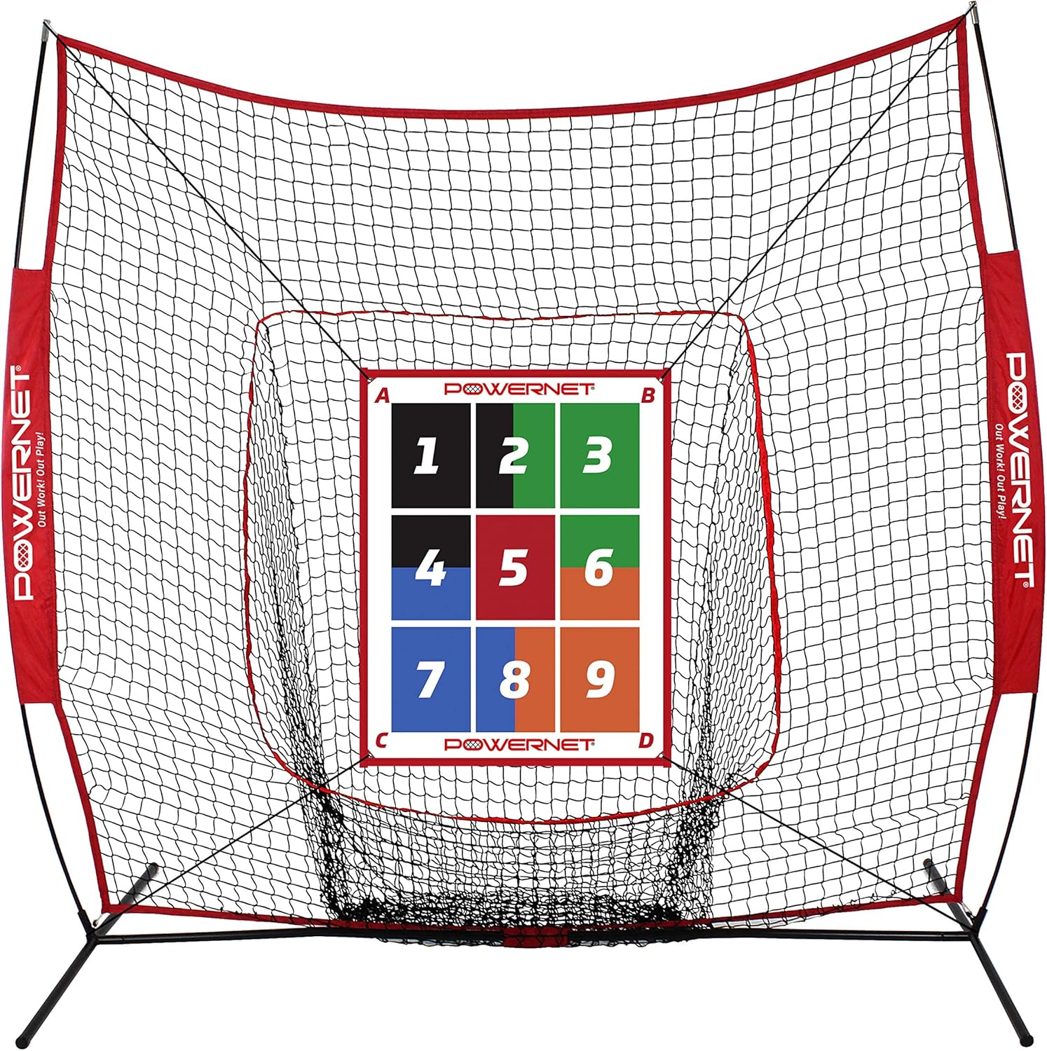 PowerNet Numbered Pitching Pad | Baseball Softball Target | Throwing Practice Gear | Lightweight for Easy Travel | Improve Command