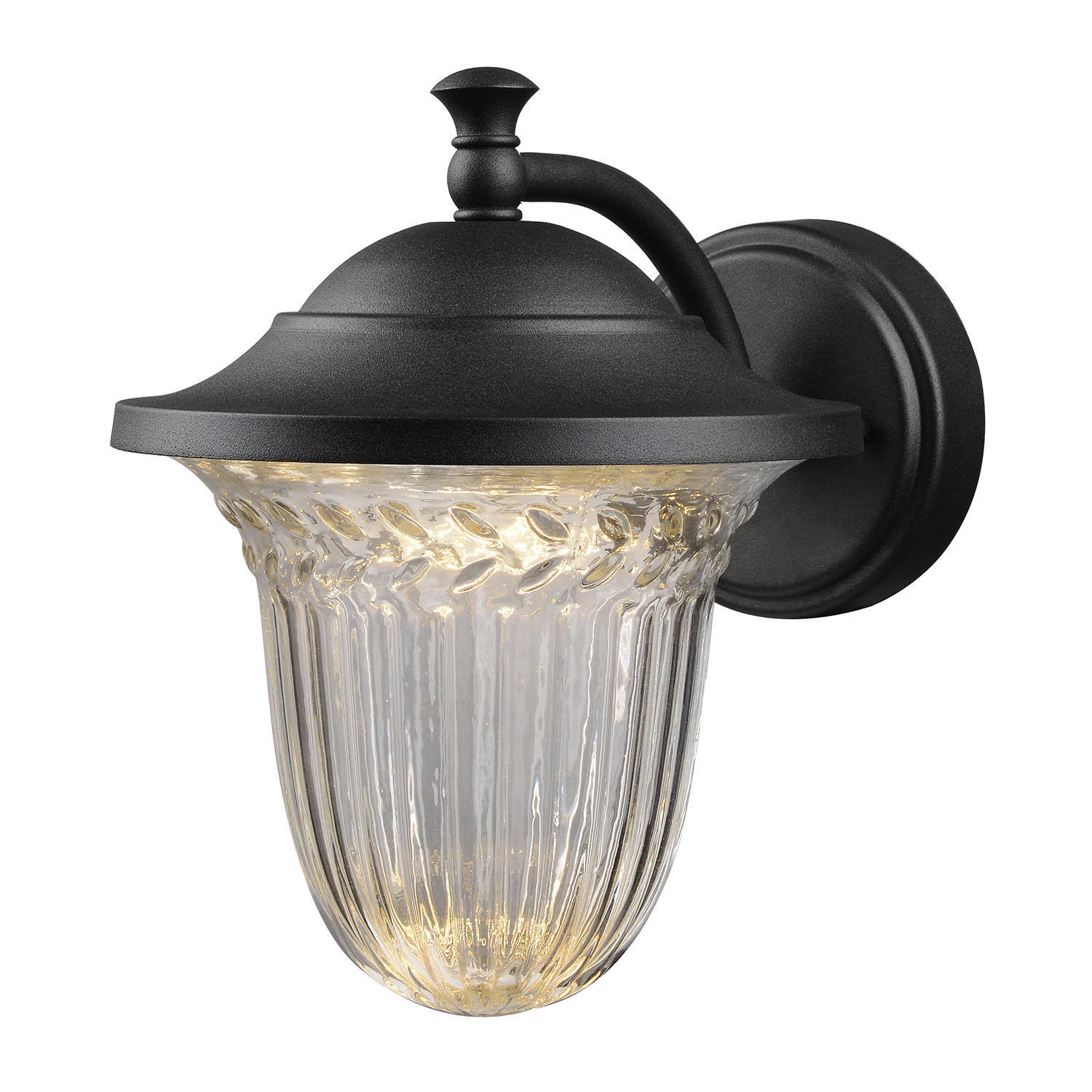 Hardware House 21-3677 1-Light Medium Black Lantern Wall Fixture