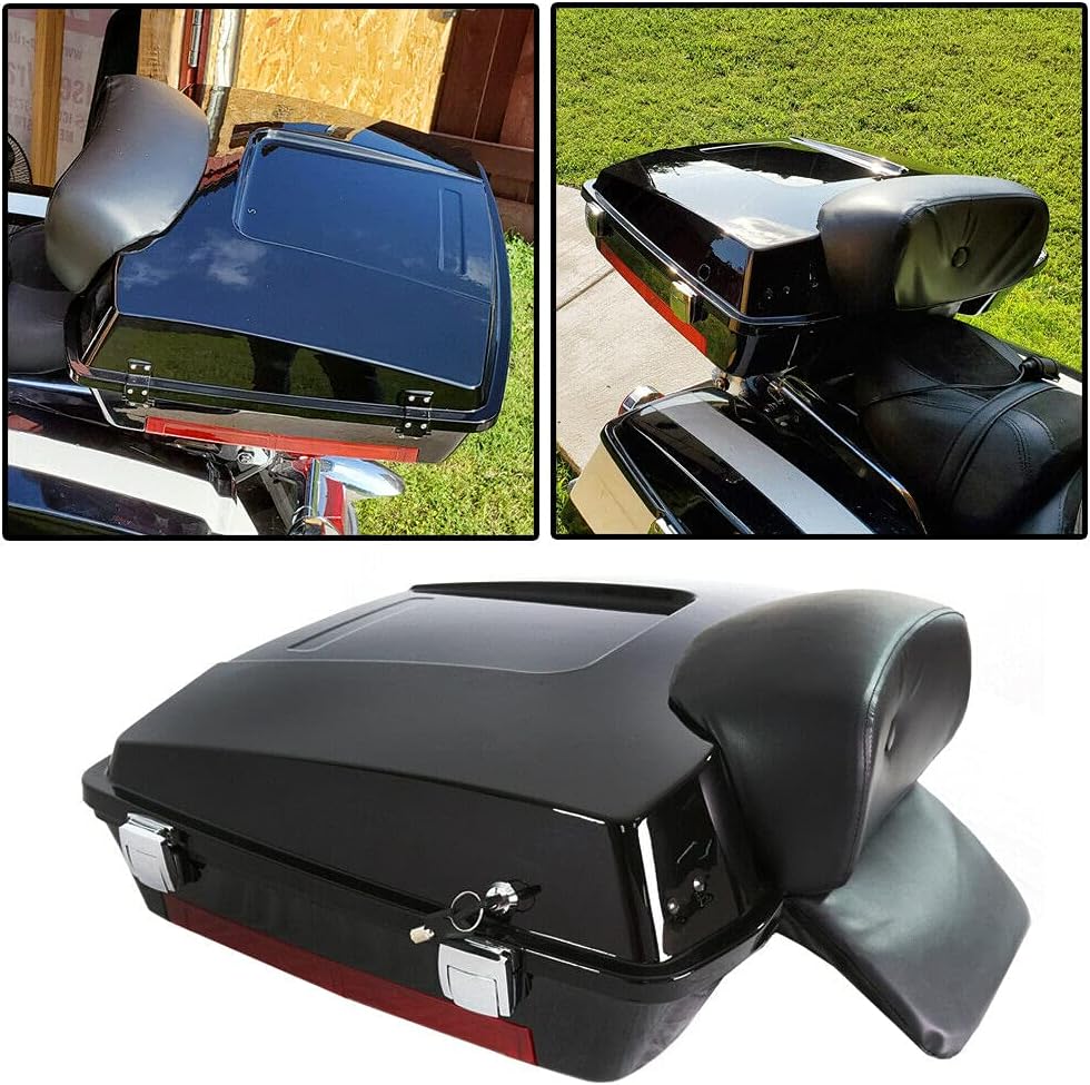 7BLACKSMITHS Tour Pack Trunk Compatible with 1997-2008 Harley Touring Road King with Chopped Backrest