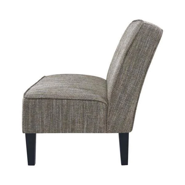 Reames Black, White and Tan Tweed Button Tufted Settee