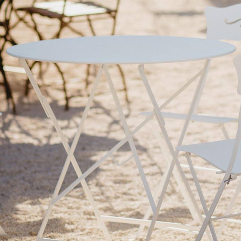 Round Bistro Table Fermob Anthracite 29x22 H x 38x22 W x 38x22 D