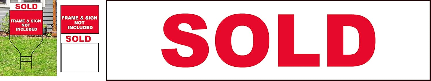 Real Estate Sign Riders, 5 Pack Premium Metal Signs Rider 6” x 24