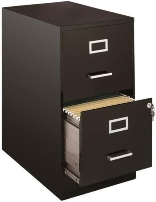 Scranton & Co 2 Drawer File Cabinet in Black