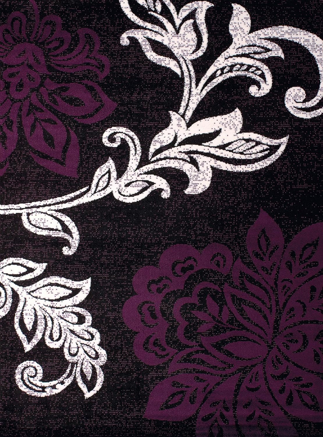 United Weavers of America Dallas Trousseau Rug - 7ft. 10in. x 10ft. 6in, Plum, Polypropylene Rug with Floral Pattern, Jute Backing. Modern Indoor Rugs