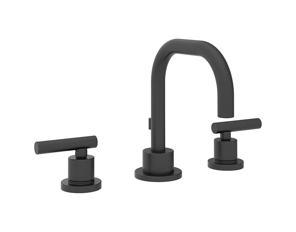 Symmons SLW-3512-MB-1.0 Dia Widespread Bathroom Faucet with Drain Assembly Finish: Matte Black