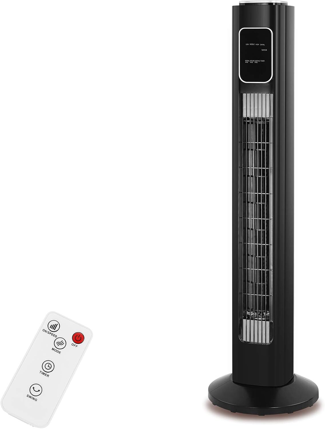 Kismile 47'' Tower Fan with Remote, Oscillating Quiet Cooling Fan, Bladeless Standing Fan with 3 Modes, Built-in Timer, LCD Display for Home/Office (Pink, 47 Inch) Pack of 2