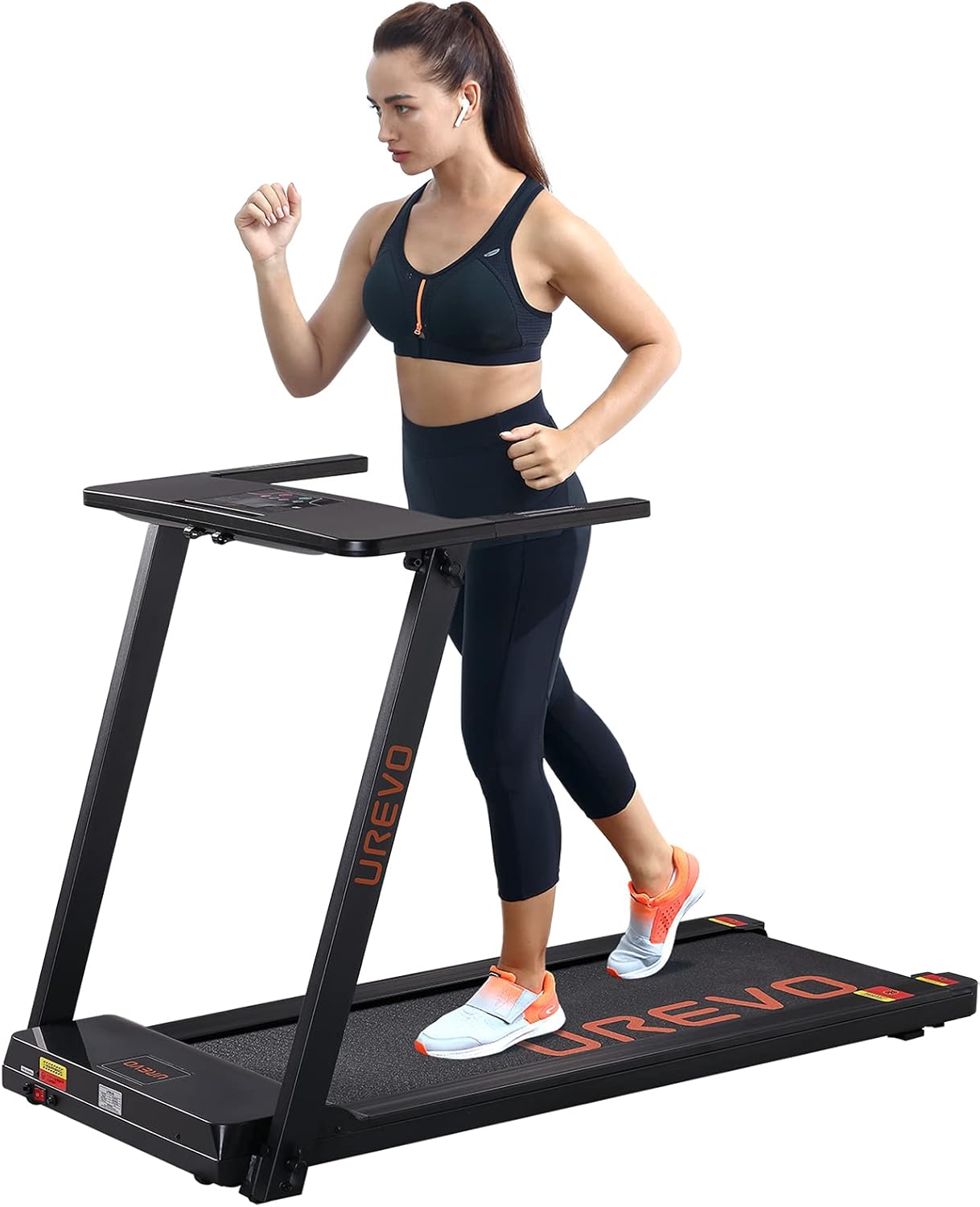 UREVO Foldable Treadmills for Home,Under Desk Electric Treadmill Workout Running Machine,2.5HP Portable Compact Treadmill with 12 Pre Set Programs and 16.5 Inch Wide TreadBelt