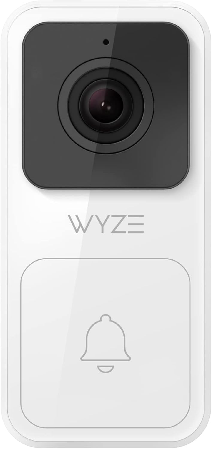 Wyze Video Doorbell with Chime (Horizontal Wedge Included), 1080p HD Video, 3:4 Aspect Ratio: 3:4 Head-to-Toe View, 2-Way Audio, Night Vision, Hardwired Pack of 2