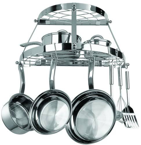 Range Kleen 2 Shelf Wall Mount Pot Rack Stainless Steel CW6004