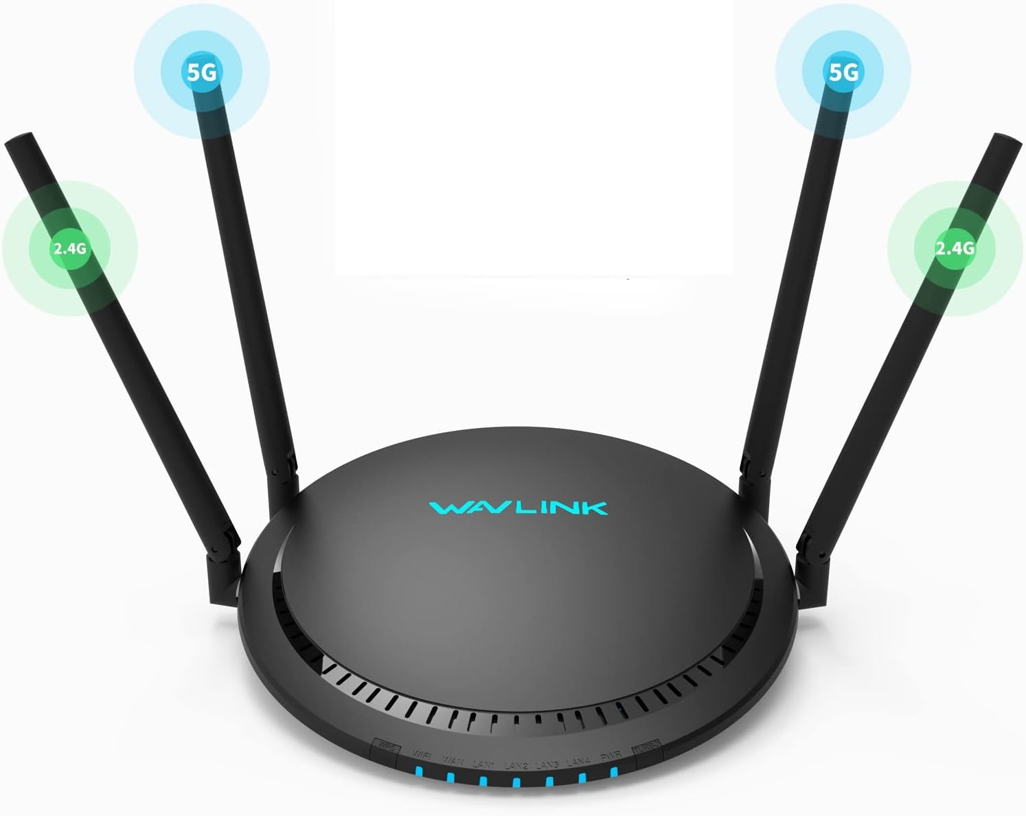 Gigabit WiFi Router,WAVLINK Home Router 1200Mbps WiFi Router,High Power Wireless Wi-Fi Router,Dual Band 5Ghz+2.4Ghz with 2 x 2 MIMO 5dBi Antennas Internet Router Pack of 2