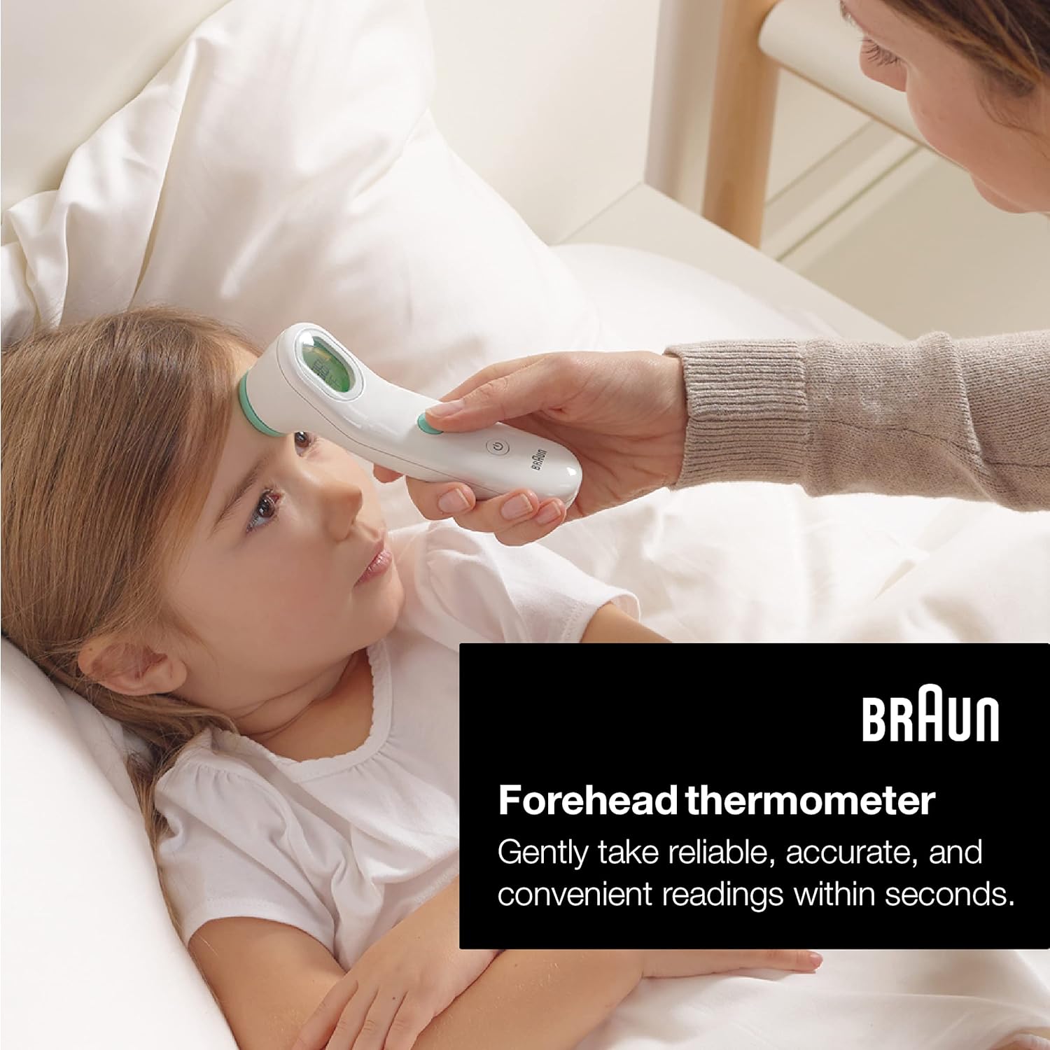 Braun Forehead Thermometer - Digital Thermometer with Professional Accuracy and Color Coded Temperature Guidance - Thermometer for Adults, Babies, Toddlers and Kids Pack of 2