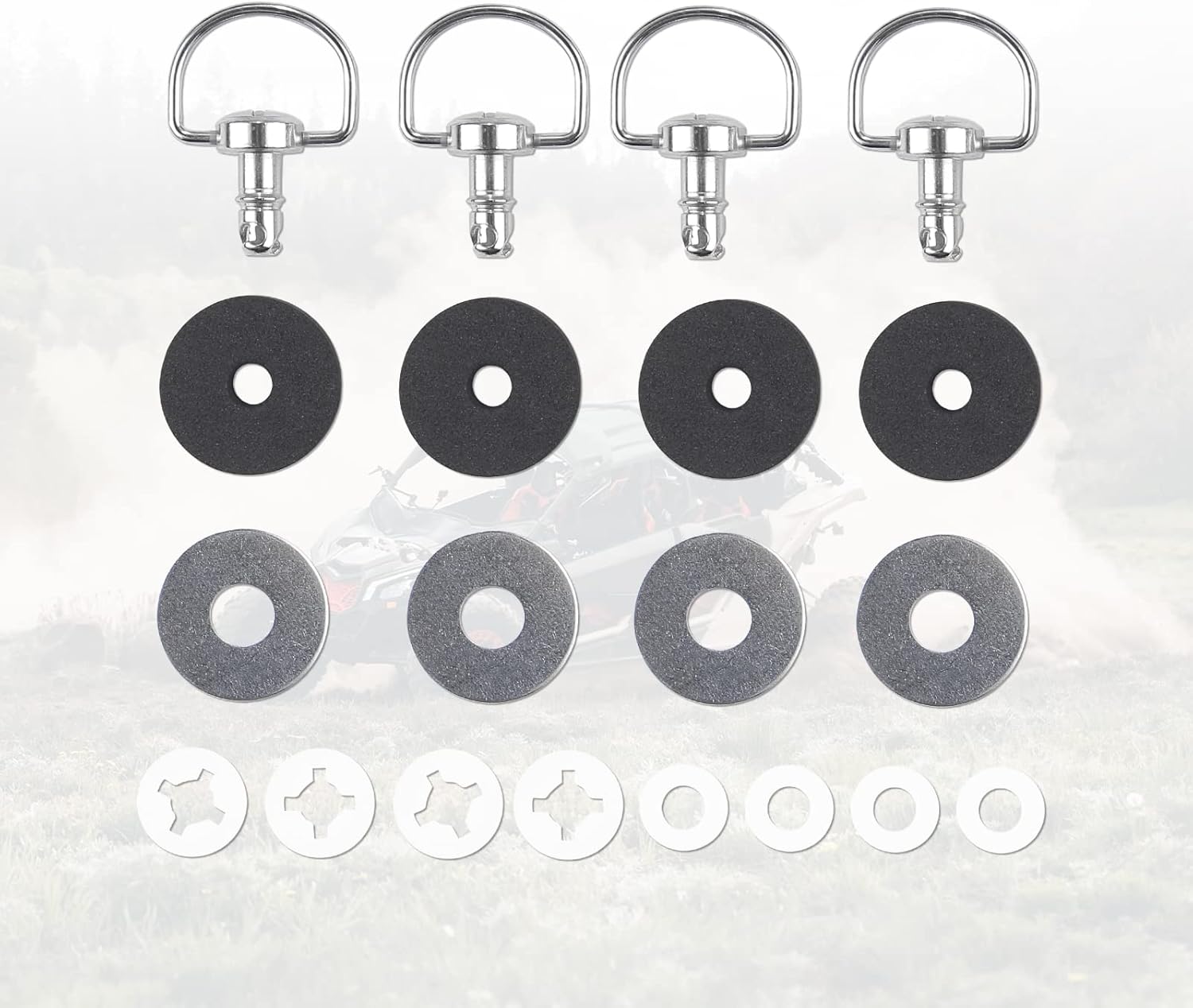 Kemimoto X3 Roof Pins Quick Release Bolts Compatible with 2017 2018 2019 2020 2021 2022 Can Am X3/ X3 Max- Set of 4 Replace OEM #715003815