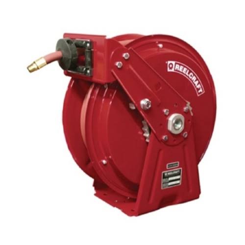 Reelcraft DP7450-OLP - 1/4x22 x 50 ft. Compact Dual Pedestal Air/Water Hose Reel