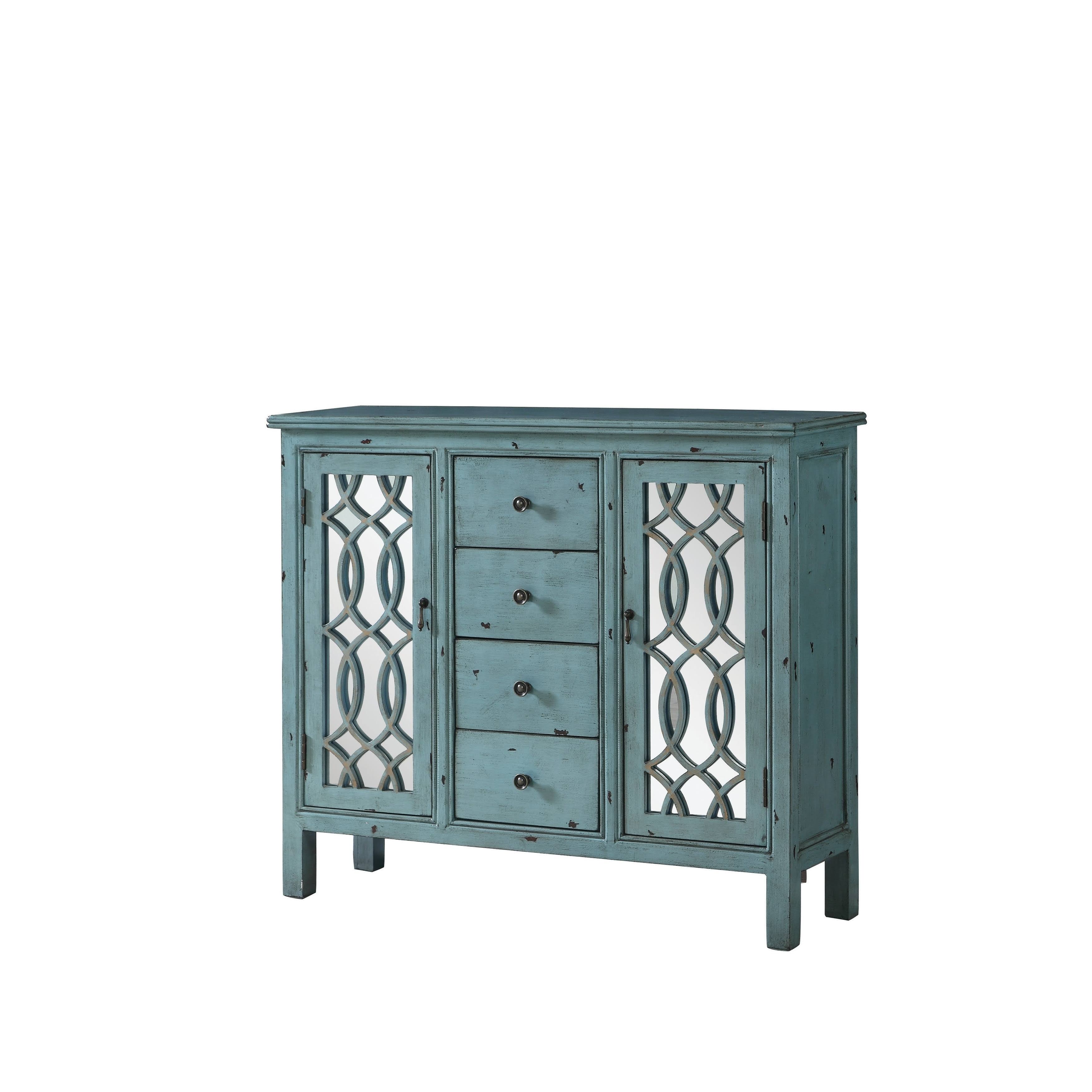 Coaster Antique Blue Accent Cabinet