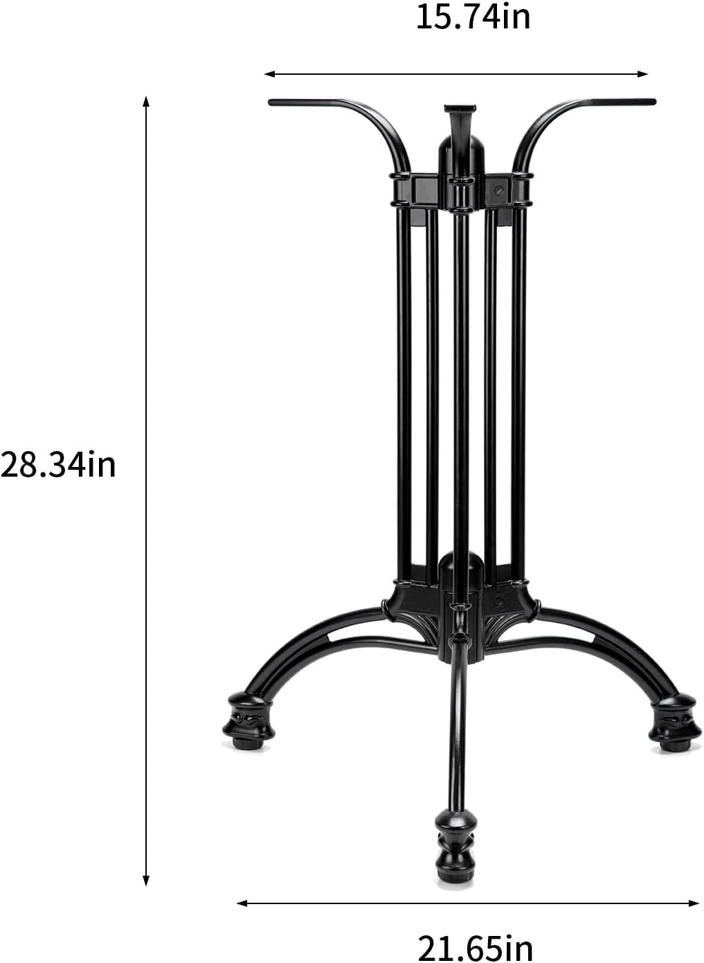 ZXMY Aluminum Table Base Black Suitable for Restaurants Bars and CafesEasy to Install and Structurally Firm