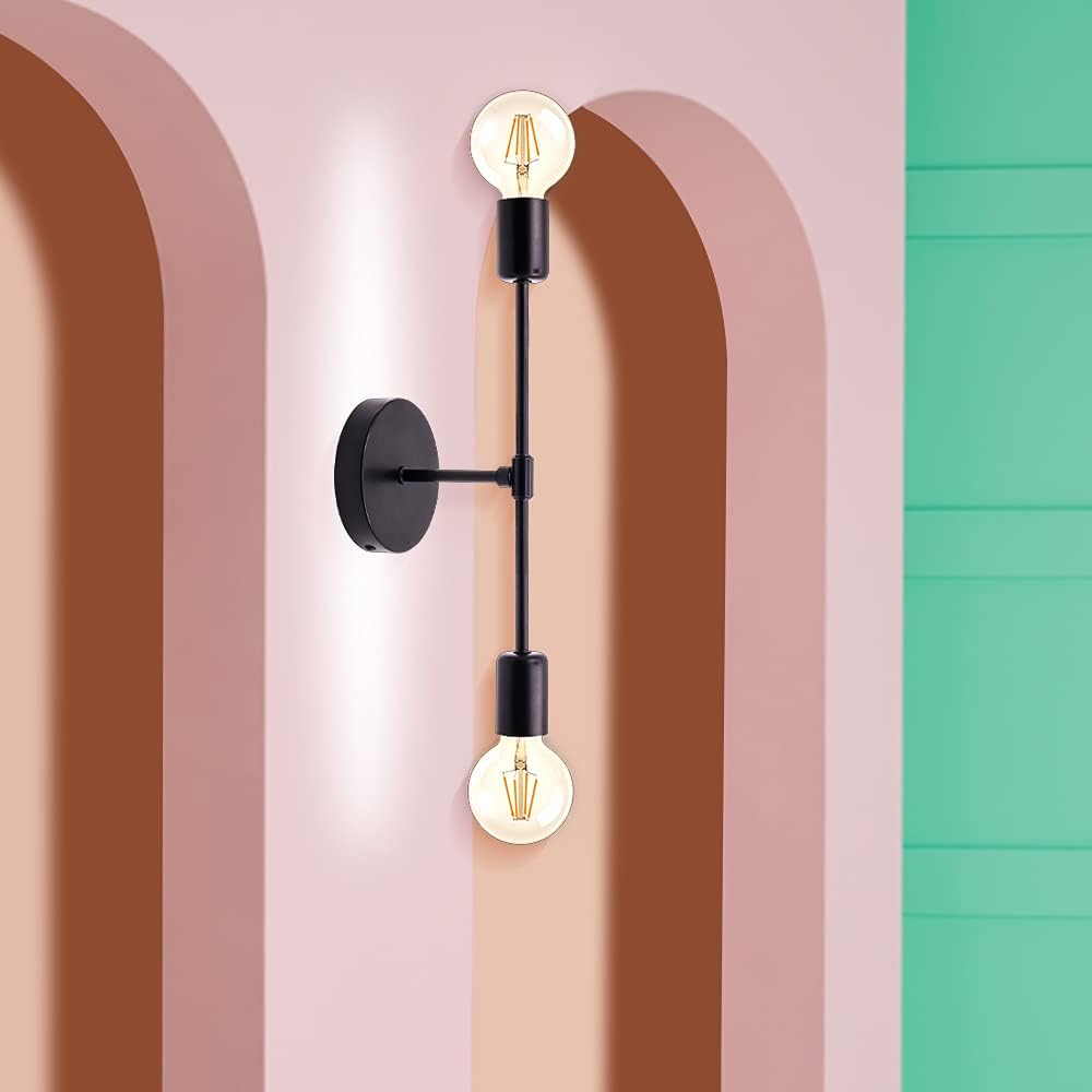 Industrial Wall Light Brass Wall Sconce Wall Lamp YnGia, Vintage Wall Lights Wall Mounted Lighting Fixtures 2 Pack, Antique Bedside Reading Lamp for Bedroom Fit for E26 Bulb(Bulbs NOT Included)