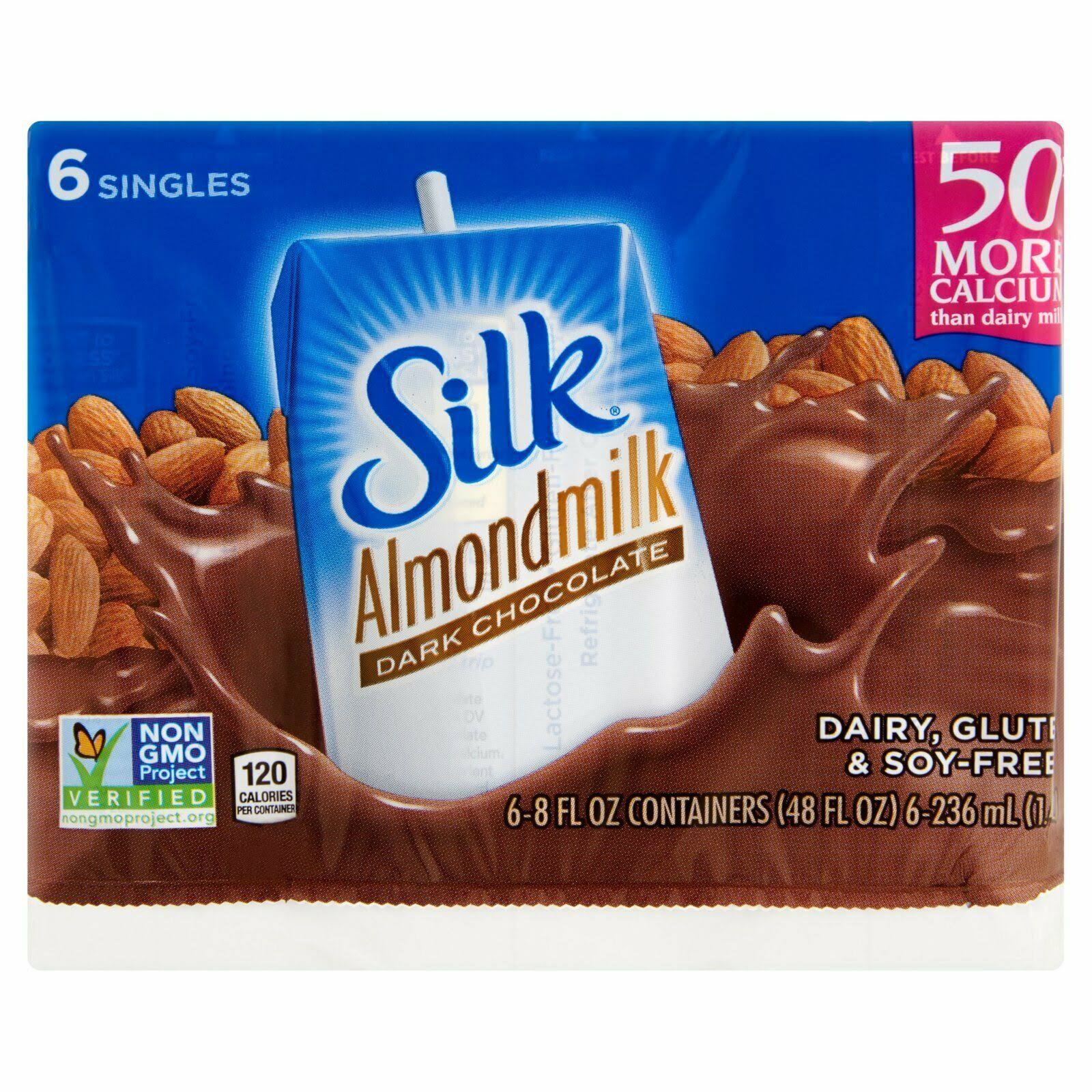 (Pack of 3) Silk Almond Milk Dark Chocolate 8 fl oz, 6 Count