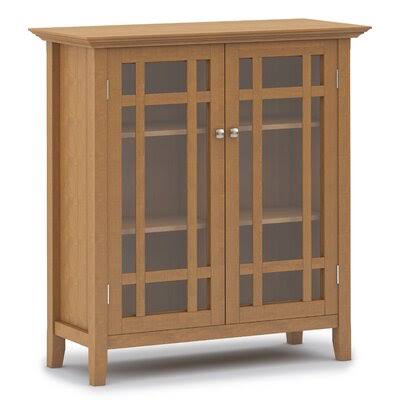 Momea Solid Wood 2 - Door Accent Cabinet Winston Porter Color: Light Golden Brown