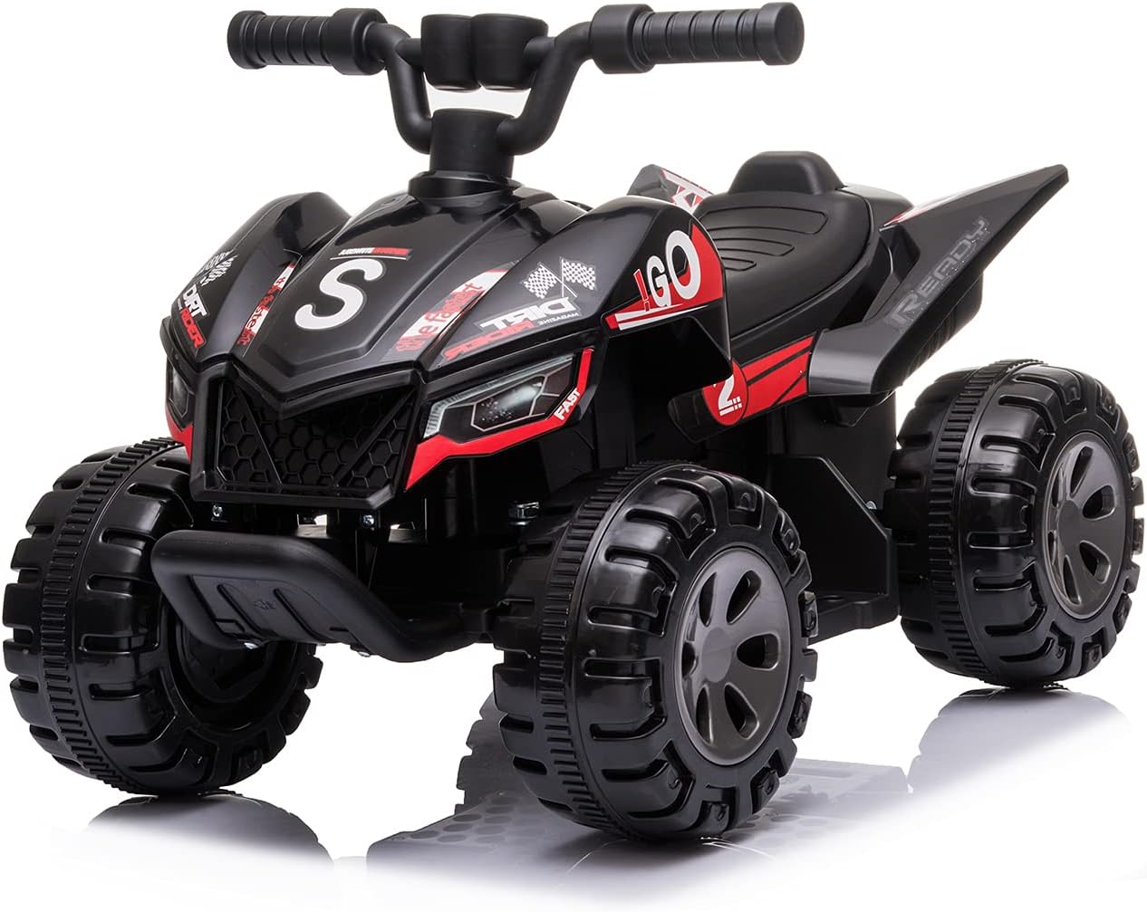 Kids Ride On ATV,Battery Powered Kids Quad,Electric Four Wheels Cars for Child,Outdoor Riding Toys for Girl and Boy Toddlers,6 Volt Kids Vehicle Toys.(Black)