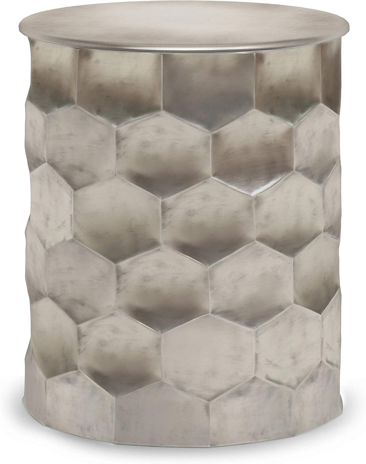 SIMPLIHOME Whitney Contemporary 17 inch Wide Metal Storage Accent Side Table in Antique Bronze, Fully Assembled, End, Bedside Table and Nightstand, for the Living Room and Bedroom