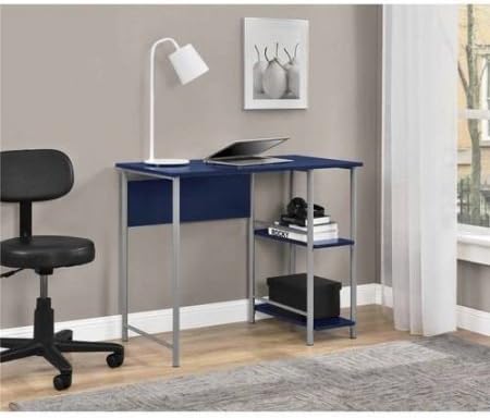 Mainstays Basic Metal Student Computer Desk, Blue Pack of 2