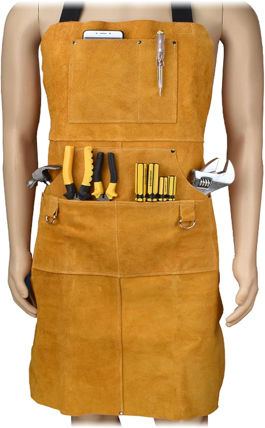 Leather Work Apron with Tool Pockets Pack of 2