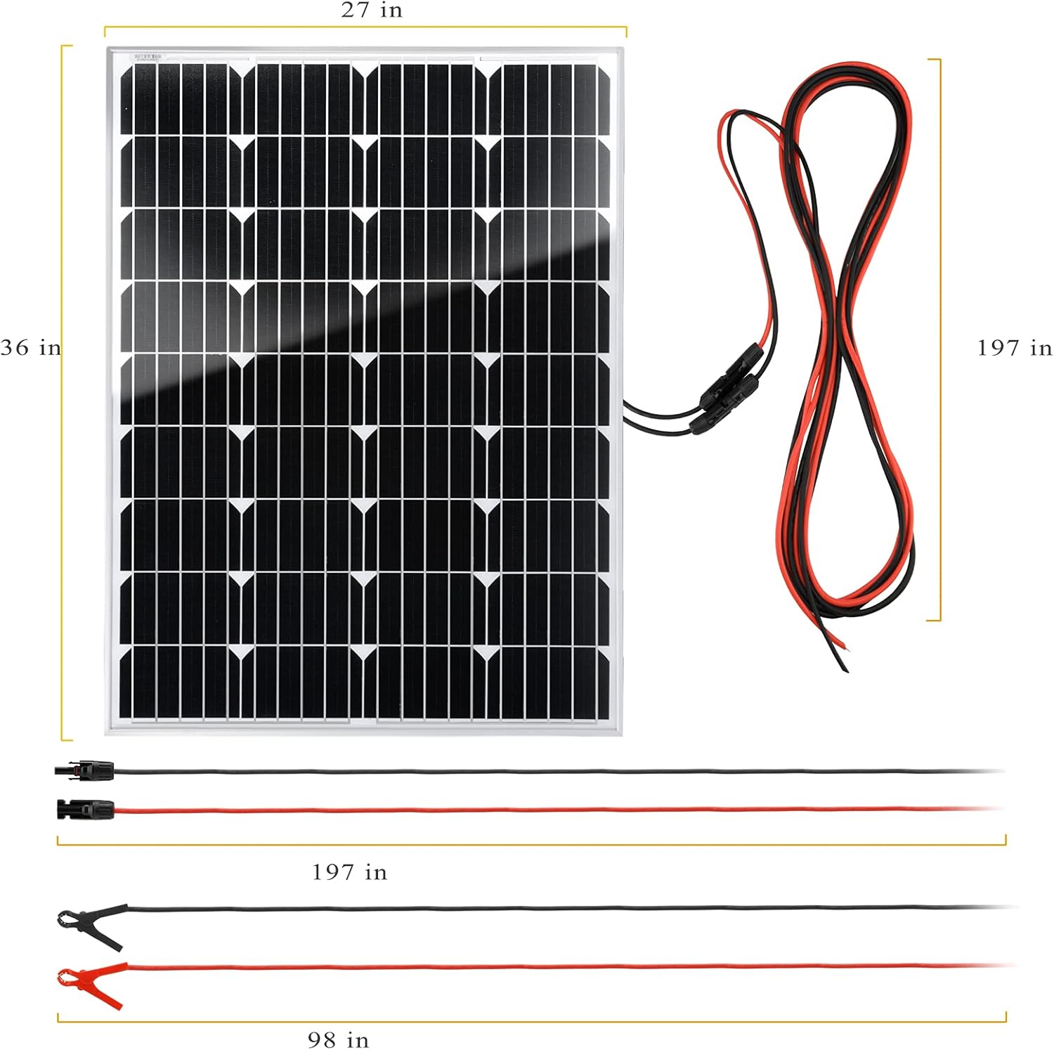 SUNSUL 100W 12V Monocrystalline Solar Panel Kit, with 30A 12V/24V PWM Charge Controller for Outdoor RV Boat Trailer Camper Marine Off-Grid Home (100 Watt with Accessories)