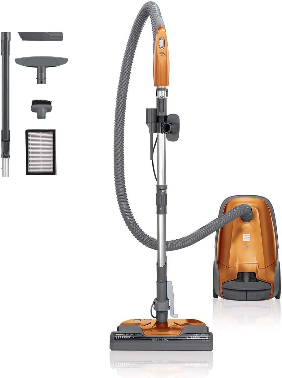 Kenmore 81414 400 Series Lightweight Bagged Canister Vacuum Cleaner with Extended Telescoping Wand,2 Motors, Retractable Cord