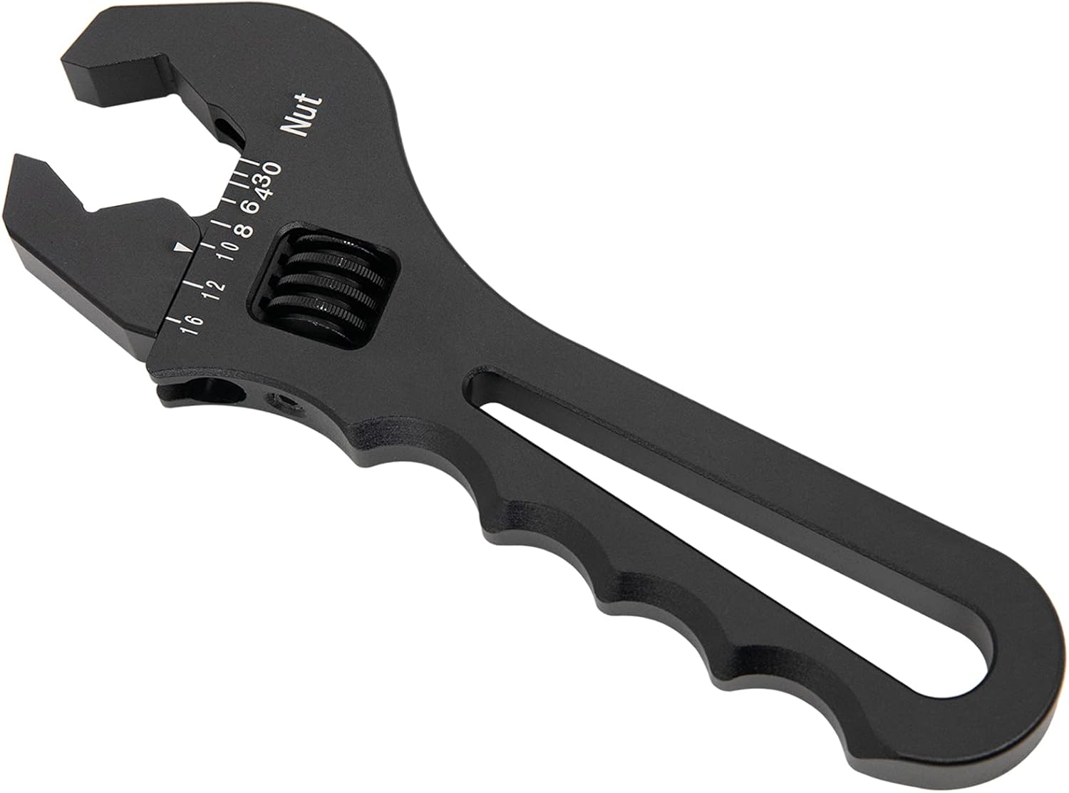 VQL 3AN-16AN Adjustable Wrench, Hose Fitting Adjustable Wrench Spanner for An Hose Fitting Adapter End , Lightweight Aluminum Black