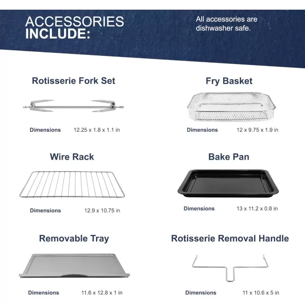 Air Fryers EAF9310 Digital Programmable Fryer Oven, Oil-Less Convection Oven Extra Large 24.5 Quart Capacity, fits 12&Prime; pizza, Grill, Bake, Roast, Air Fry, 1700-Watts, Black