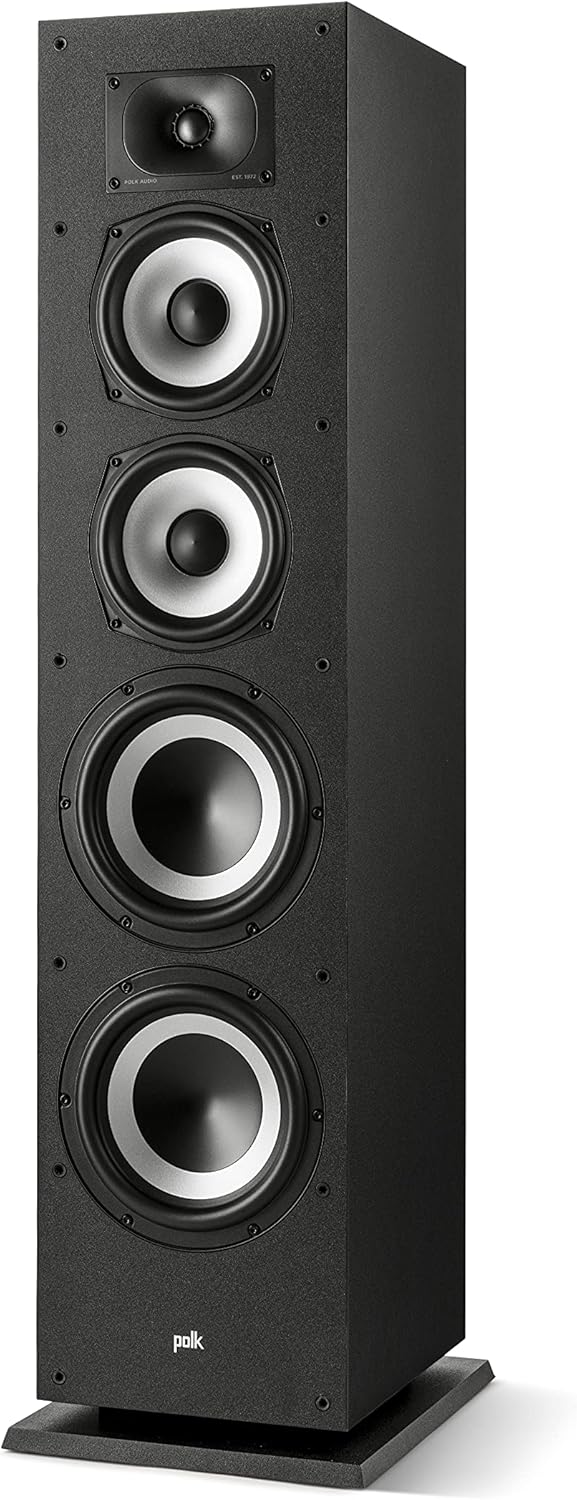 Polk Monitor XT70 Large Tower Speaker - Hi-Res Audio Certified, Dolby Atmos & DTS:X Compatible, 1