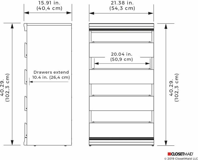 ClosetMaid 4561 Modular Closet Storage Stackable Unit with 4-Drawers White