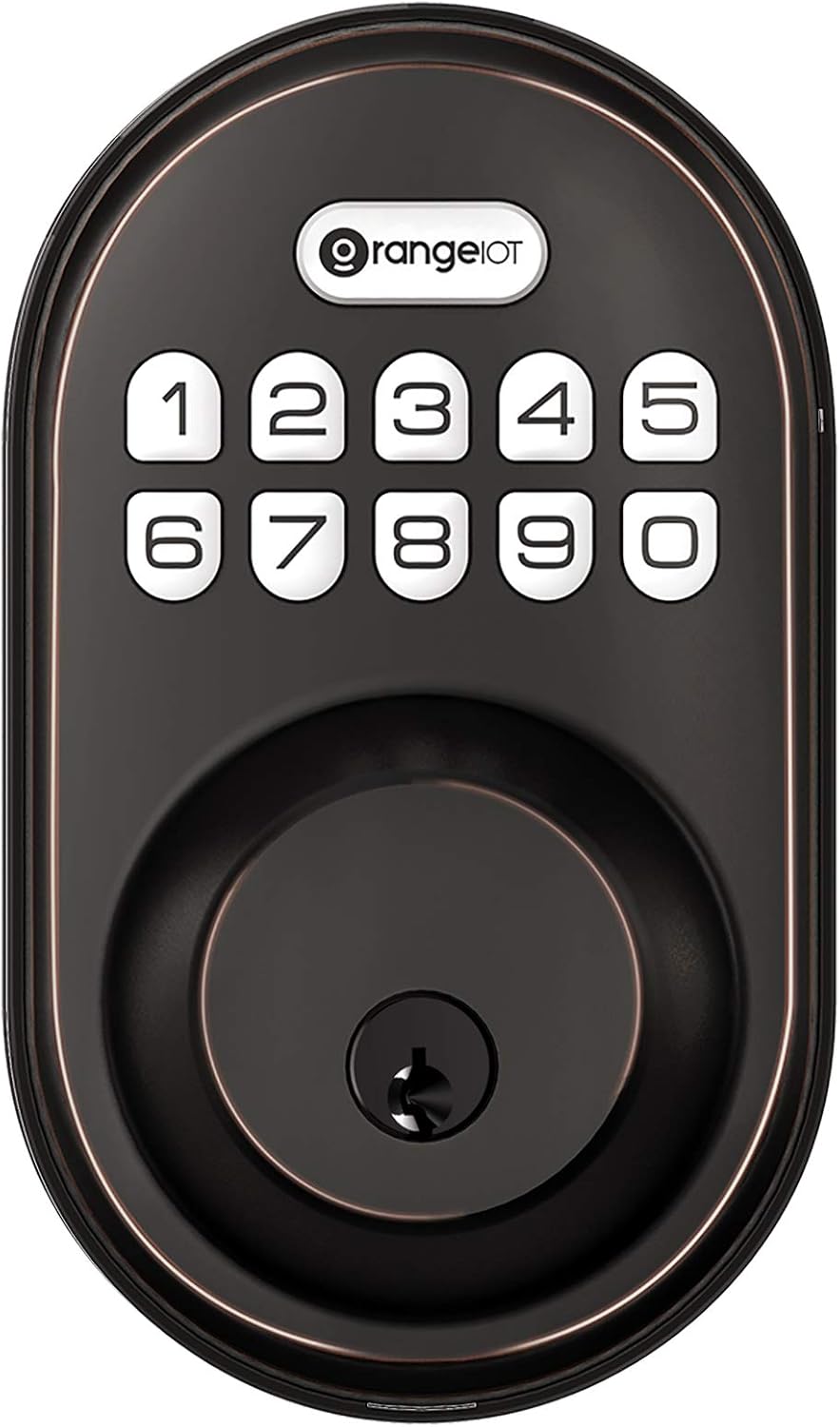 OrangeIOT Keyless Entry Deadbolt Lock, Electronic Keypad Door Lock, Auto Lock, 1 Touch Locking, 20 User Codes, Easy to Install, Oil Rubbed Bronze Pack of 2