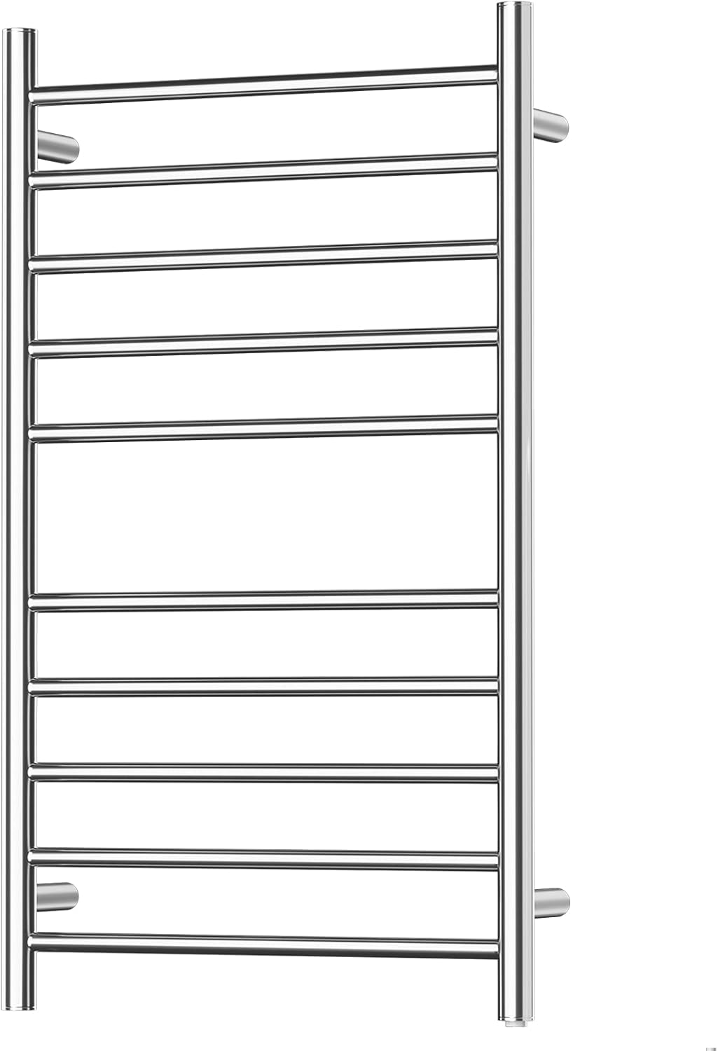 DAILYLIFE Towel Warmer, Wall Mounted Heated Drying Racks, Plug-in Straight Home Bathroom 10 Bar Stainless Steel