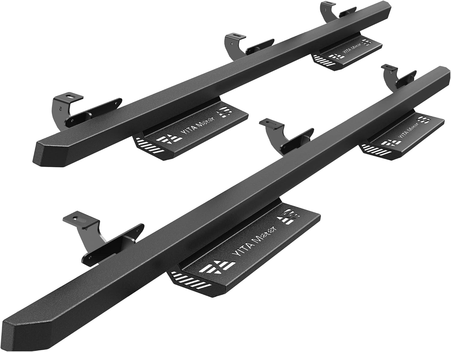 YITAMOTOR Drop Side Steps Compatible with 2018-2022 Jeep Wrangler JL 4 Door, Off-Road Running Boards, Black Powder Coated Nerf Bars