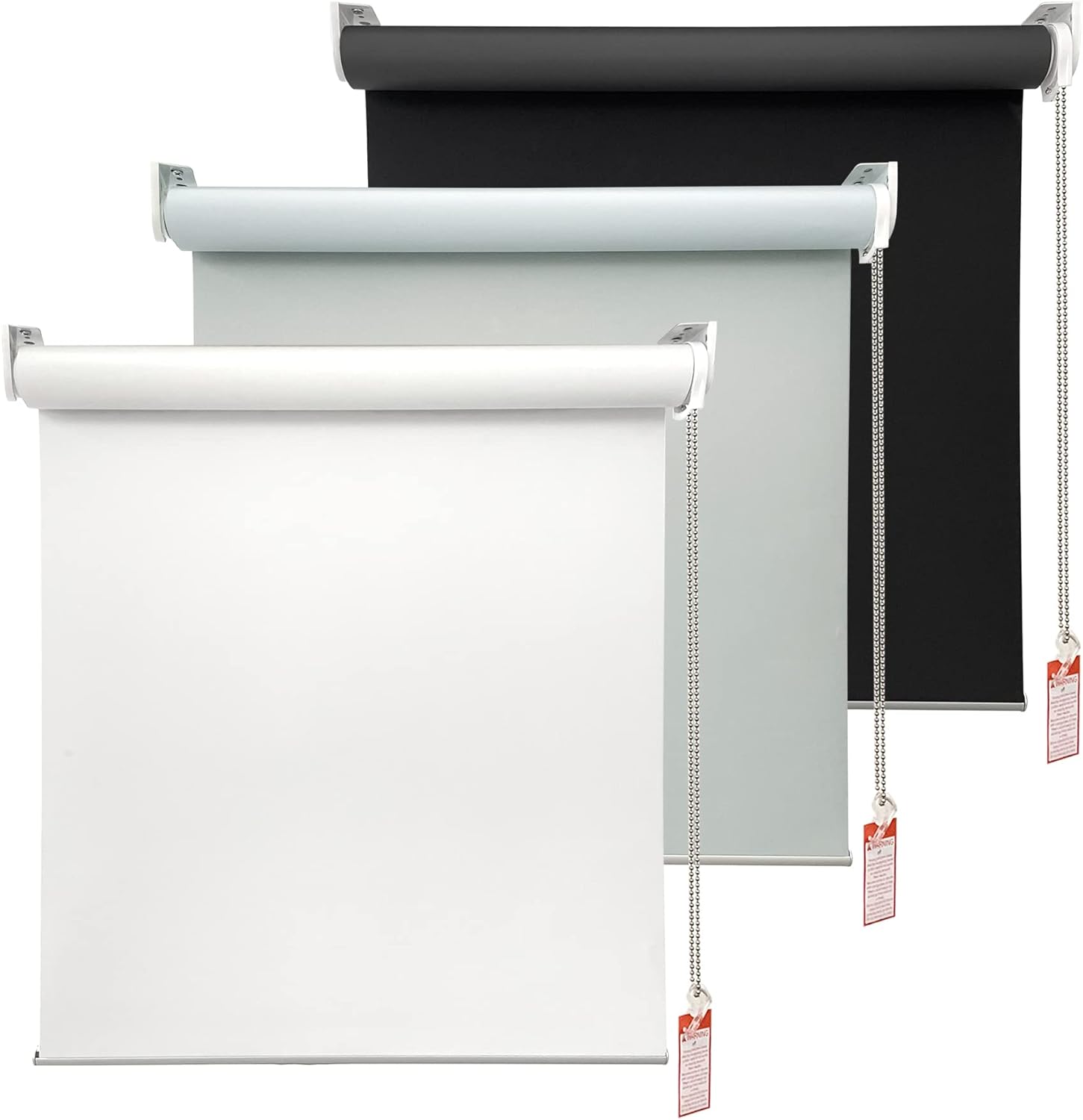 Homebox 100% Blackout Roller Window Shades, Window Blinds with Thermal Insulated, UV Protection Waterproof Fabric, Corded roll up and Down Blinds for Home and Office (Black - 20