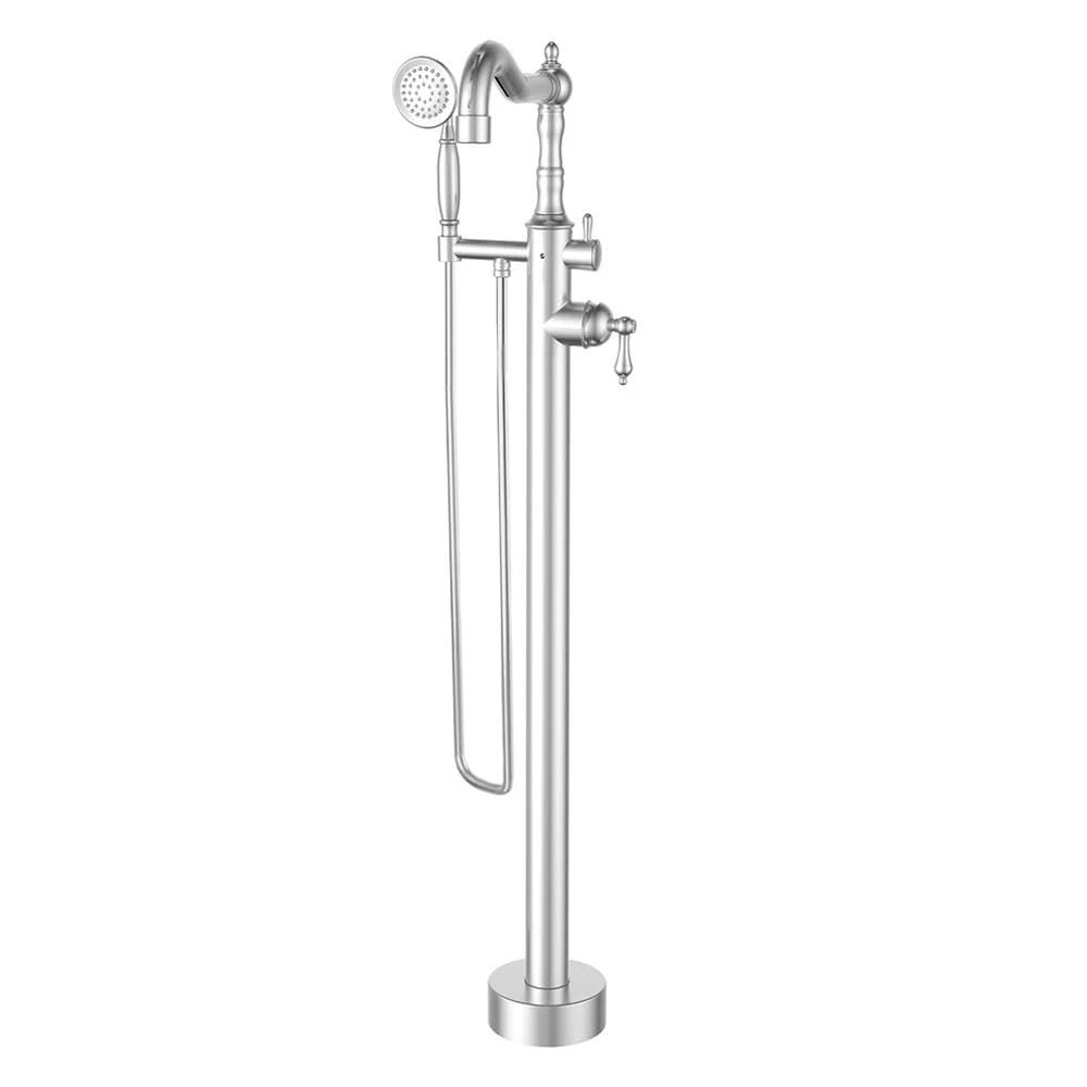 Jacuzzi PP558 Ardmore Floor Mounted Tub Filler with Lever Handles and - Chrome