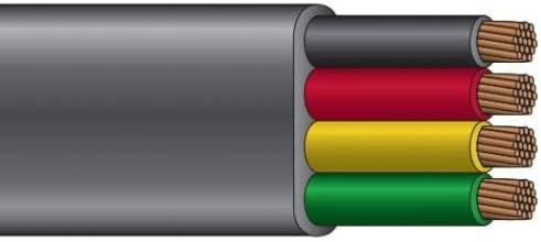 6/3 Heavy Duty Flat Jacketed Submersible Cable Well Pump Wire Black 600V (25FT)