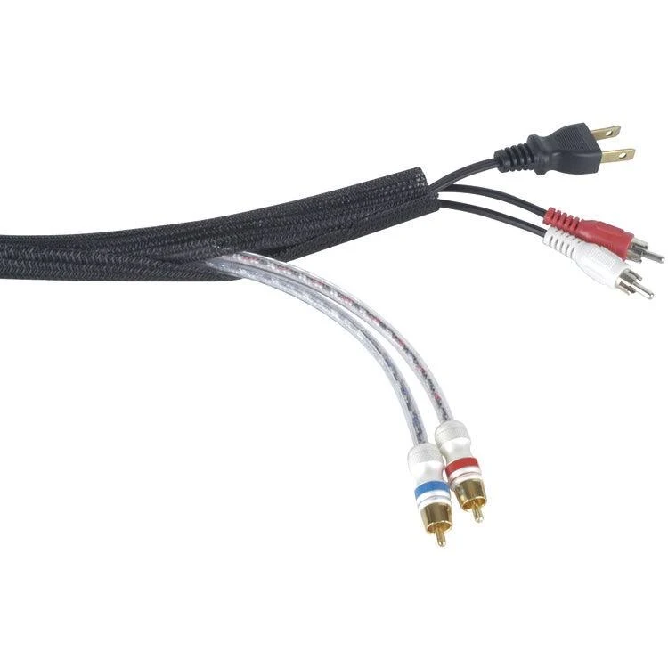 Techflex 3/4x22 F6 Split Sleeving 50 ft. Black