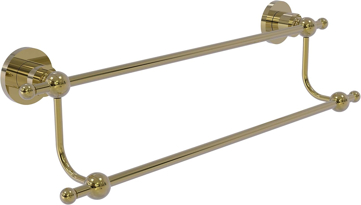 Allied Brass AP-72/24 Astor Place Collection 24 Inch Double Towel Bar, Unlacquered Brass