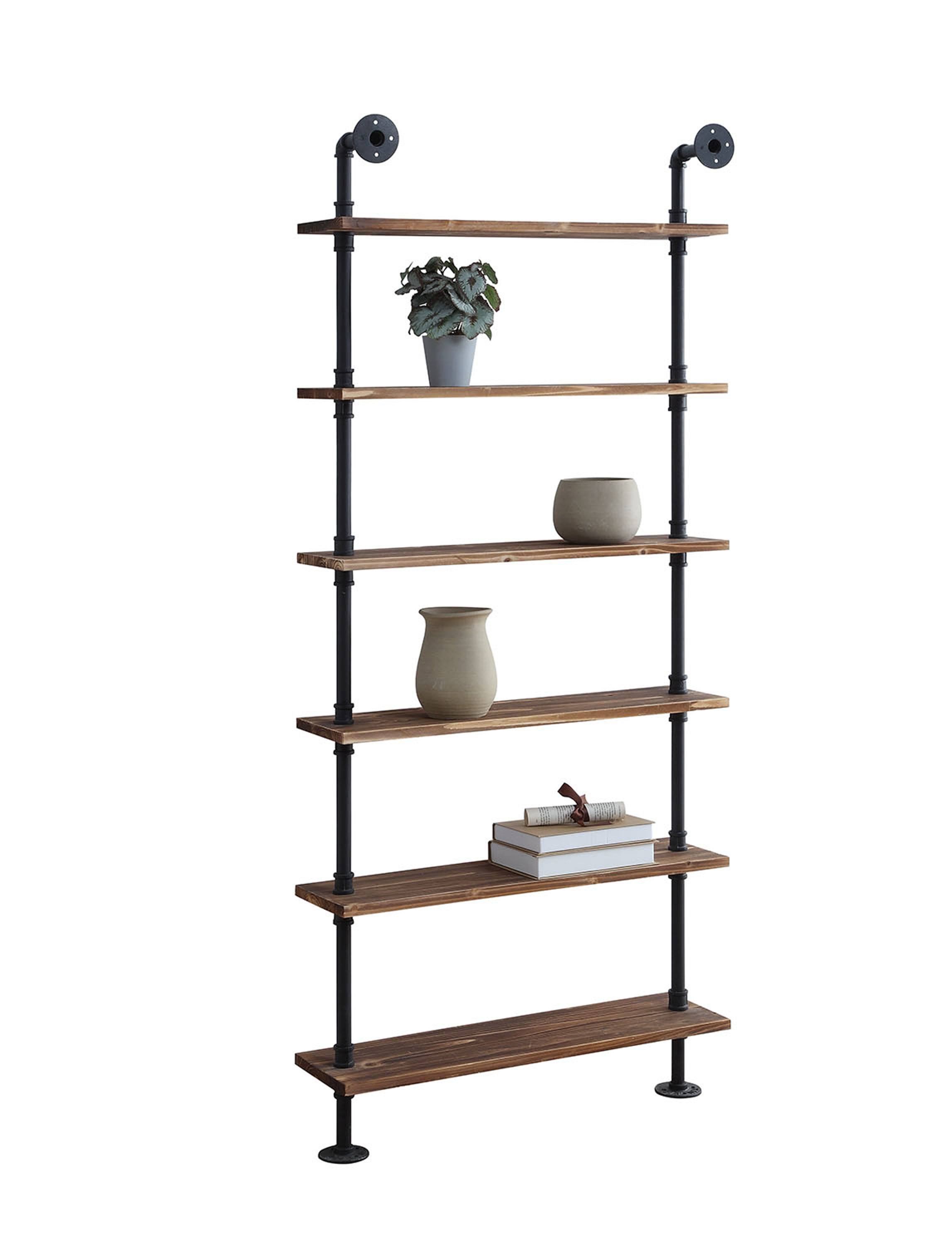 4D Concepts Anacortes Bookshelf, Black/Brown